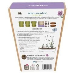 Mini Meadow Seedballs And 3 Bamboo Pots & Saucers 5 Mini Meadow Seedballs And 3 Bamboo Pots & Saucers -Plants Shop pl2000040778 card7 lg