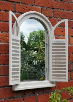 Garden Wall Mirror With Shutters -Plants Shop pr2000005168 card4 lg