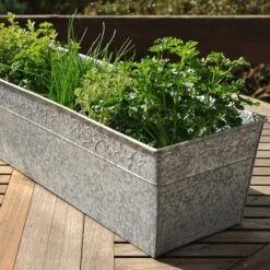Embossed Galvanised Window Trough -Plants Shop pr2000018441 card5 lg