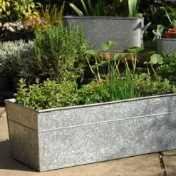Embossed Galvanised Window Trough -Plants Shop pr2000018441 card8 lg