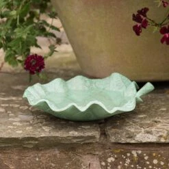 Verdigris Leaf Bird Bath 7 Verdigris Leaf Bird Bath -Plants Shop pr2000028402 card3 lg