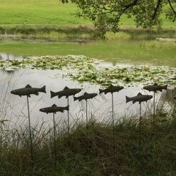 Antique Pewter Metal Trout Stake 15 Antique Pewter Metal Trout Stake -Plants Shop pr2000028881 card6 lg