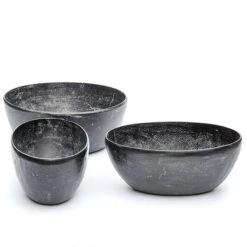 Rough Cast Aluminium Bowl - Charcoal Black -Plants Shop pr2000028887 card5 lg