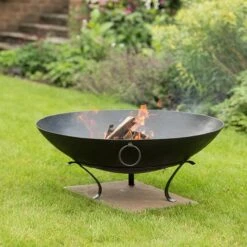 Iron Disc Fire Pit Bowl With Tripod Base 9 Iron Disc Fire Pit Bowl With Tripod Base -Plants Shop pr2000029435 card4 lg