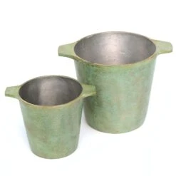 Cast Aluminium Pot Cover With Verdigris Patina -Plants Shop pr2000031480 card3 lg