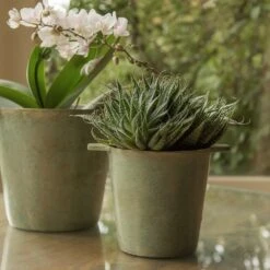 Cast Aluminium Pot Cover With Verdigris Patina -Plants Shop pr2000031480 card9 lg