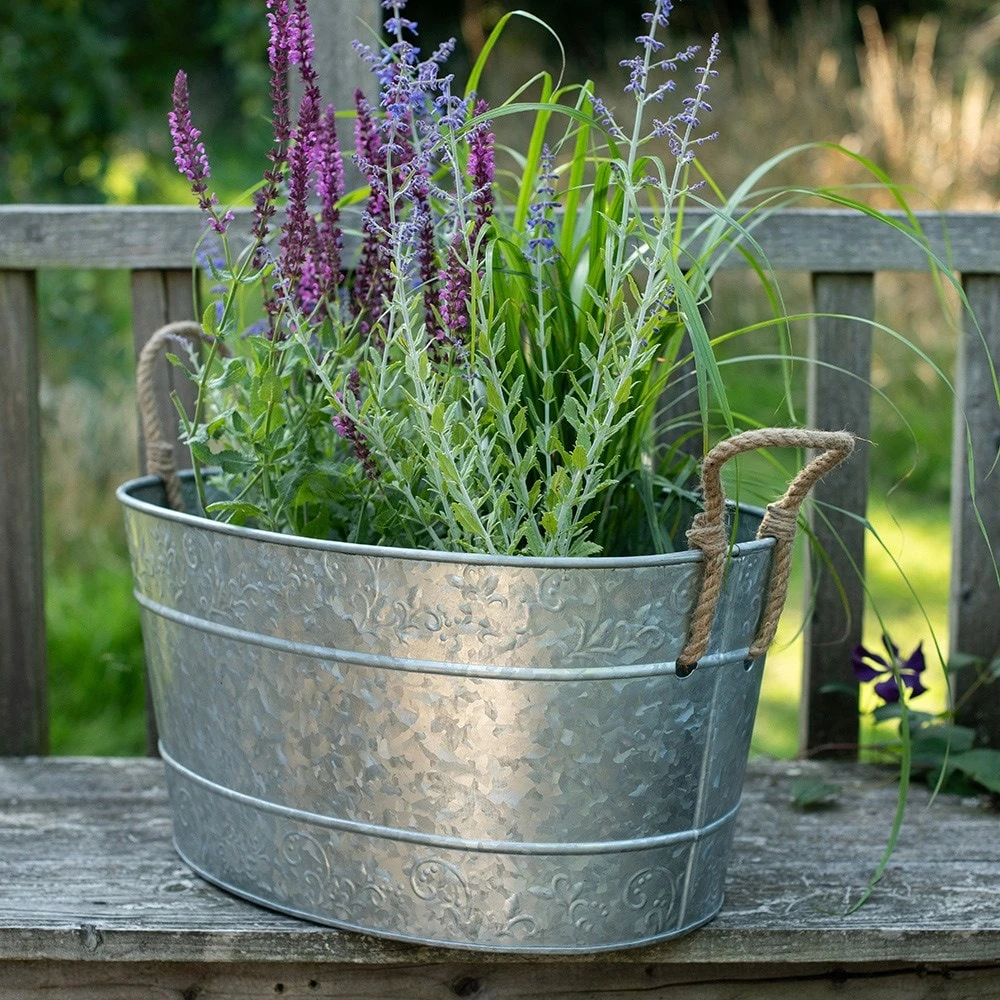 Galvanised Trough For Plants Or Drinks 2 Galvanised Trough For Plants Or Drinks - Image 2
