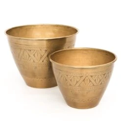 Solid Etched Brass Pot Cover -Plants Shop pr2000031507 card9 lg