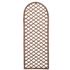 Framed Willow Lattice Trellis Panel Curved Top 1.2m