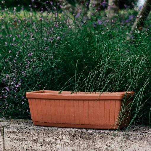 Ribbed Italian Terracotta Trough 5 Ribbed Italian Terracotta Trough -Plants Shop pr2000031981