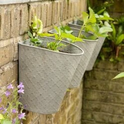 Embossed Wall Planters Antique Zinc - Set Of 3 -Plants Shop pr2000032857 card3 lg