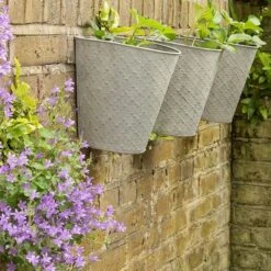 Embossed Wall Planters Antique Zinc - Set Of 3 -Plants Shop pr2000032857 card5 lg