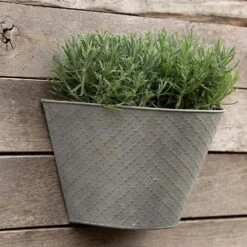 Aged Embossed Wall Planter - Aged Zinc -Plants Shop pr2000033942 card4 lg