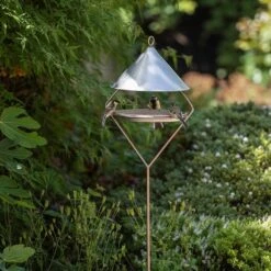 Bird Feeding Hut On Stake - Brushed Aluminium 9 Bird Feeding Hut On Stake - Brushed Aluminium -Plants Shop pr2000034007 card5 lg