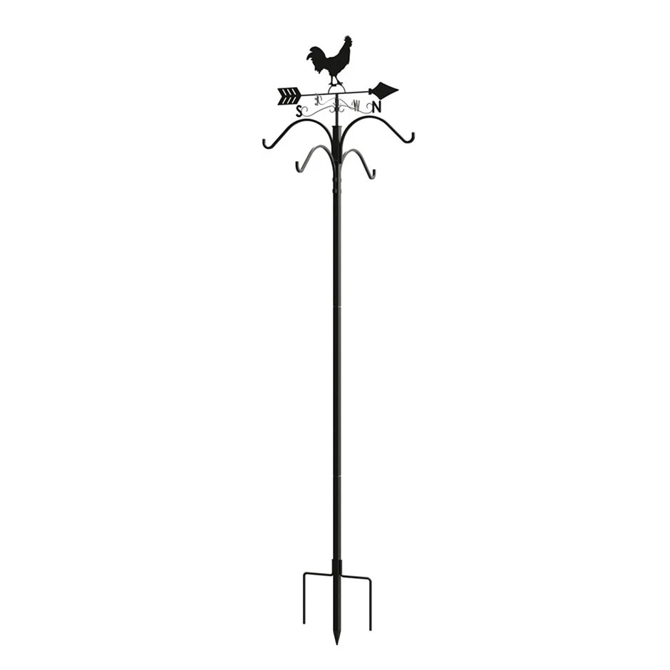 Rooster Double Weathervane Shepherd Hook 1 Rooster Double Weathervane Shepherd Hook