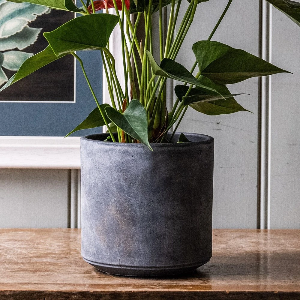 Ceramic Plant Pot - Charcoal 3 Ceramic Plant Pot - Charcoal - Image 3