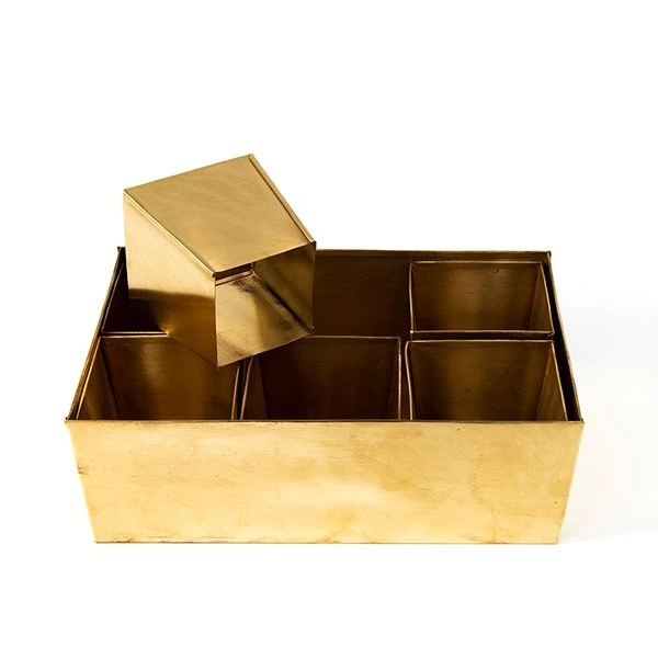 Brass Tray With 6 Brass Grow Pods 3 Brass Tray With 6 Brass Grow Pods - Image 3