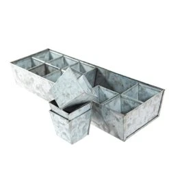 Galvanised Tray With 16 Grow Pods 10 Galvanised Tray With 16 Grow Pods -Plants Shop pr2000037487 card3 lg