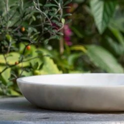 Turned White Marble Bird Bowl -Plants Shop pr2000037501 card3 lg