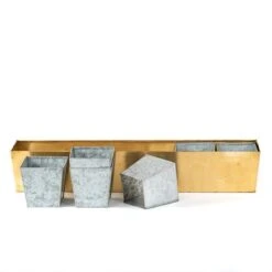 Brass Windowsill Tray With 6 Grow Pods -Plants Shop pr2000037506 card8 lg