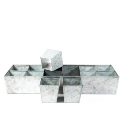 Galvanised Tray With 12 Large Grow Pods 12 Galvanised Tray With 12 Large Grow Pods -Plants Shop pr2000037508 card6 lg