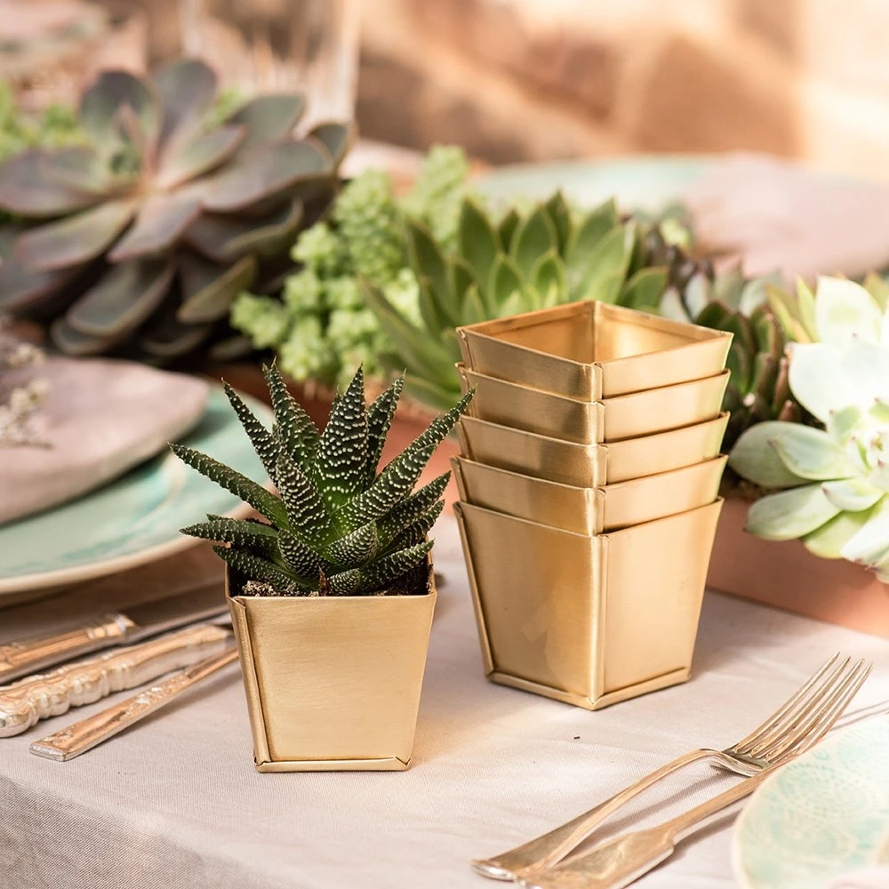 Brass Pots - Set Of 6 5 Brass Pots - Set Of 6 - Image 5