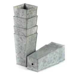 Tall Galvanised Root Trainer Pots - Set Of 6 5 Tall Galvanised Root Trainer Pots - Set Of 6 -Plants Shop pr2000037515 card2 lg