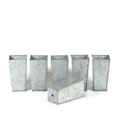 Tall Galvanised Root Trainer Pots - Set Of 6 6 Tall Galvanised Root Trainer Pots - Set Of 6 -Plants Shop pr2000037515 card3 lg