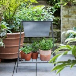 Trough On Stand With Shelf - Short 9 Trough On Stand With Shelf - Short -Plants Shop pr2000037548 card3 lg