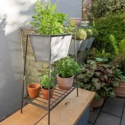 Trough On Stand With Shelf - Short 12 Trough On Stand With Shelf - Short -Plants Shop pr2000037548 card6 lg