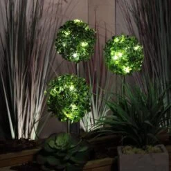 Solar Topiary Stake Lights - 3 Pack