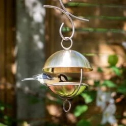 Brushed Brass Satellite Bird Seed Feeder