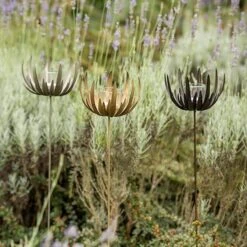 Flower Stake Tealight Holder - Antique Brass -Plants Shop pr2000040770 card4 lg