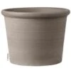 Italian Terracotta Cylinder Pot - Grey