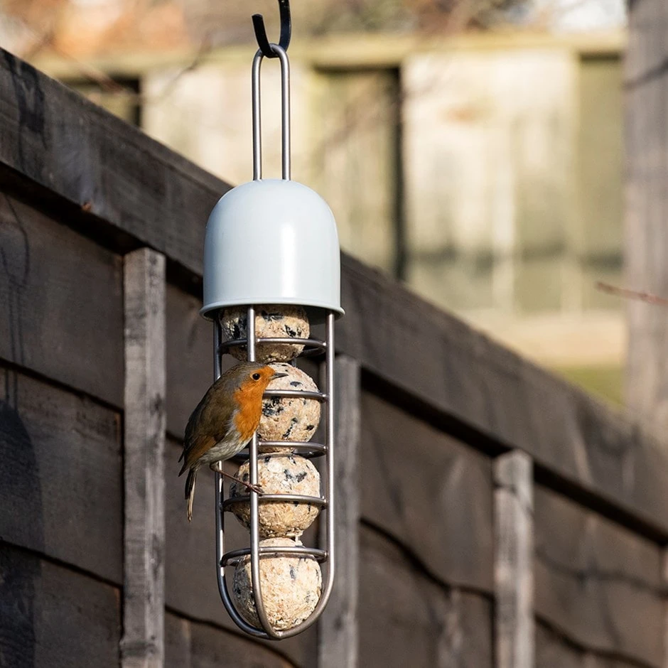 Tree Hanging Fat Ball Feeder - Putty 1 Tree Hanging Fat Ball Feeder - Putty