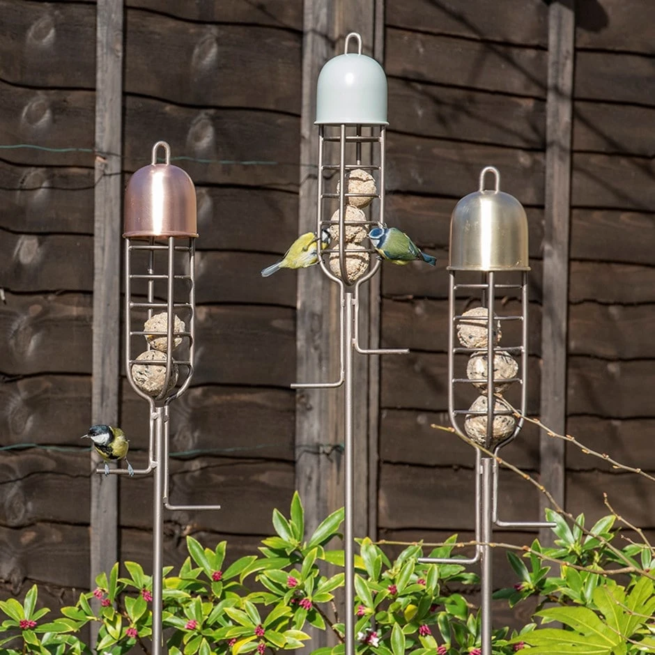 Garden Stake Fat Ball Feeder - Putty Grey 1 Garden Stake Fat Ball Feeder - Putty Grey