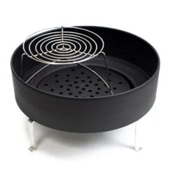 Fire Pit With Free Standing Cooking Grill - Stainless Steel Base -Plants Shop pr2000041712 card3 lg