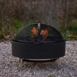 Fire Pit With Free Standing Cooking Grill - Stainless Steel Base -Plants Shop pr2000041712 card5 lg