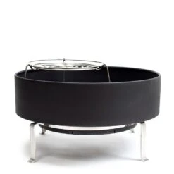 Fire Pit With Free Standing Cooking Grill - Stainless Steel Base -Plants Shop pr2000041712 card7 lg