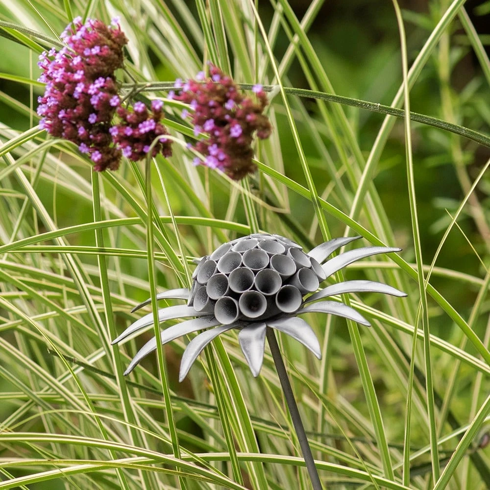 Scabiosa 'deadhead' Stake - Aged Zinc 3 Scabiosa 'deadhead' Stake - Aged Zinc - Image 3
