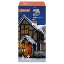 White LED Cluster Lights With Timer