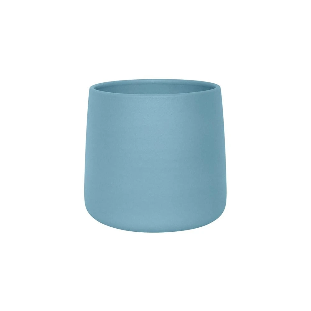 Handthrown Glazed Plant Pot - Light Blue 2 Handthrown Glazed Plant Pot - Light Blue - Image 2