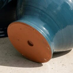 Dark Teal Bellied Planter 8 Dark Teal Bellied Planter -Plants Shop pr2000045004 card4 lg