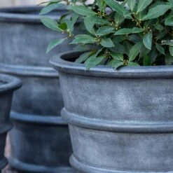 Greystoke Ribbed Planter - Aged Zinc 19 Greystoke Ribbed Planter - Aged Zinc -Plants Shop pr2000046295 card10 lg