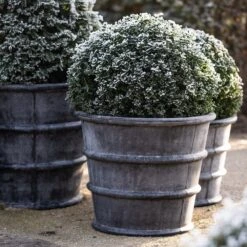 Greystoke Ribbed Planter - Aged Zinc 16 Greystoke Ribbed Planter - Aged Zinc -Plants Shop pr2000046295 card7 lg