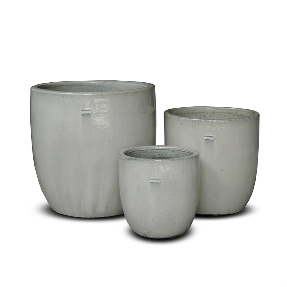Glazed Ceramic Pot - White 9 Glazed Ceramic Pot - White - Image 9