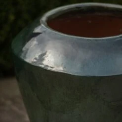 Glazed Terracotta Feature Pot - Moss Green 8 Glazed Terracotta Feature Pot - Moss Green -Plants Shop pr2000046302 card3 lg