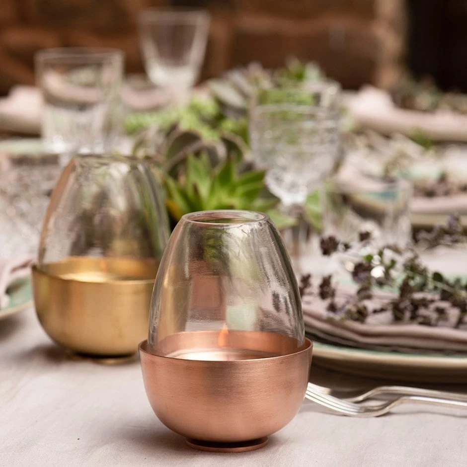 Tulip Tealight Holder - Copper 1 Tulip Tealight Holder - Copper