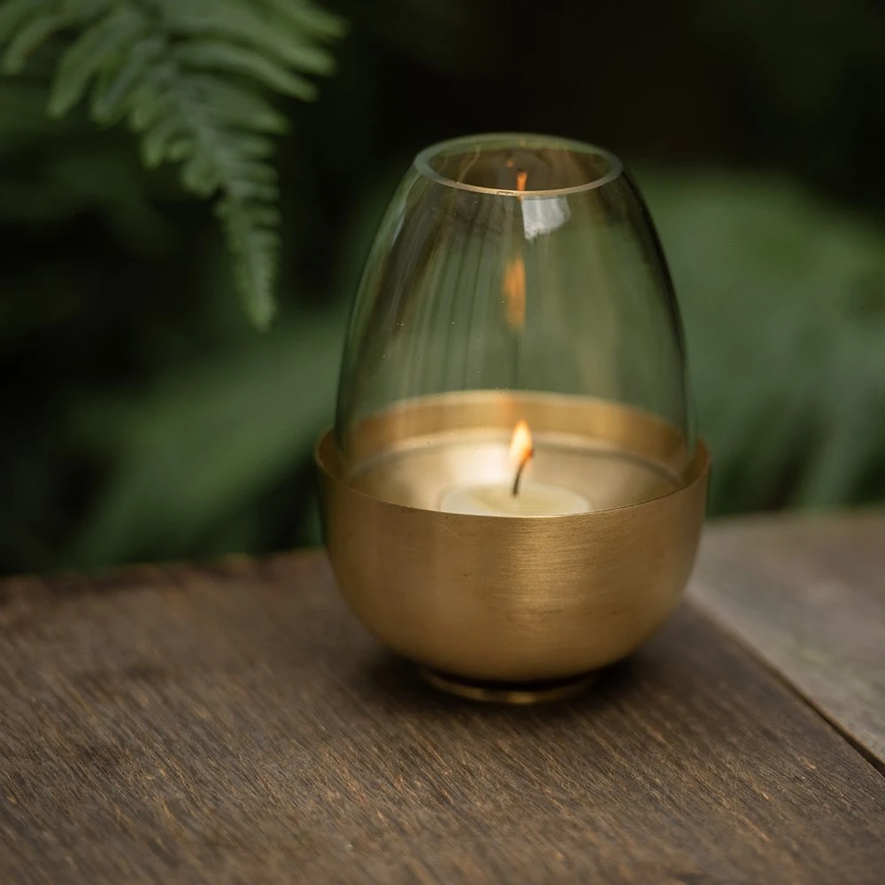 Tulip Tealight Holder - Brass 2 Tulip Tealight Holder - Brass - Image 2