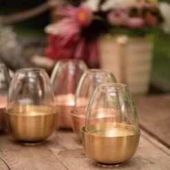 Tulip Tealight Holder - Brass 12 Tulip Tealight Holder - Brass -Plants Shop pr2000046889 card5 lg